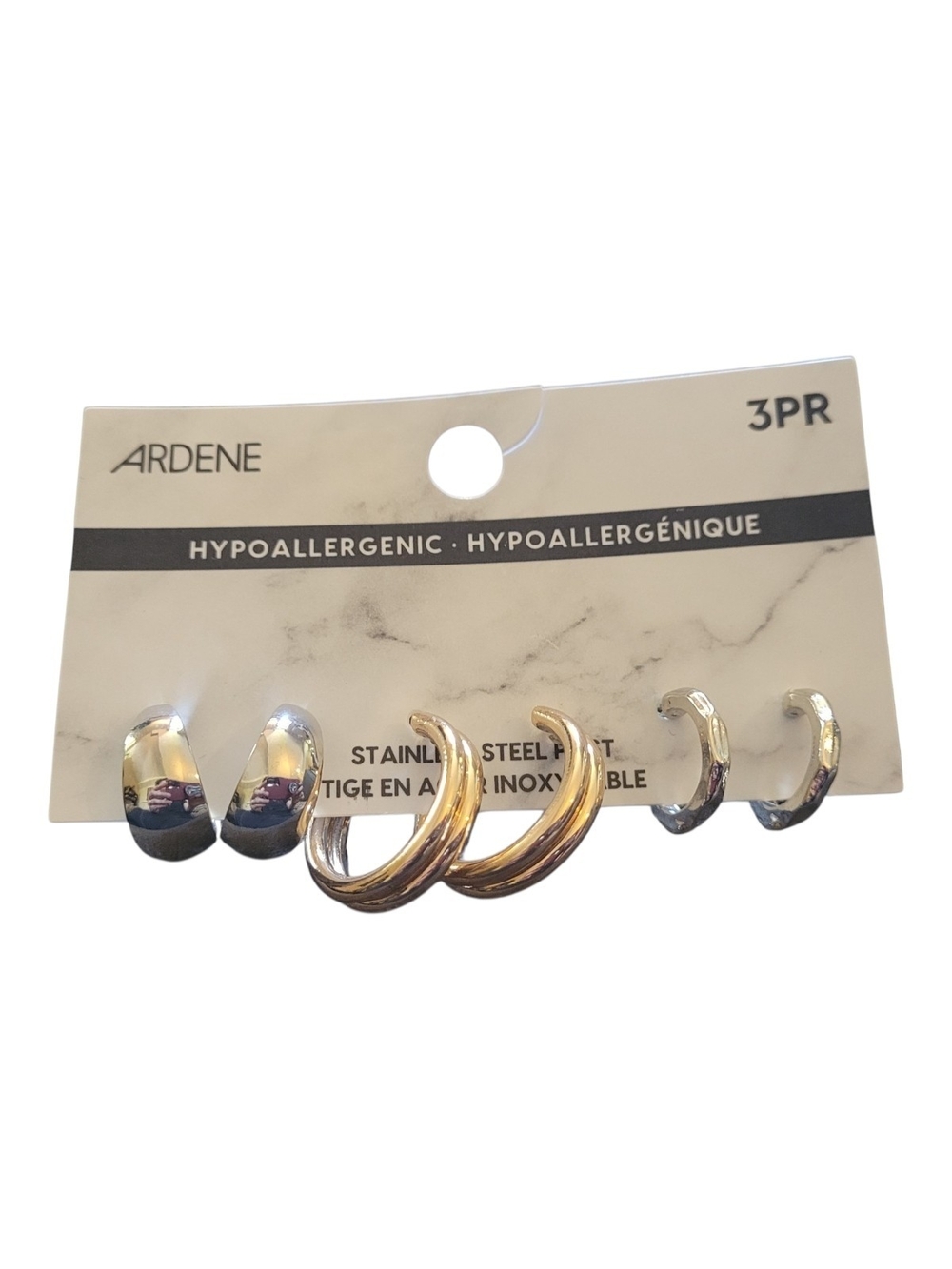 🥳6/$25!🥳 Ardene Gold and Silver Mini Hoop Trio
